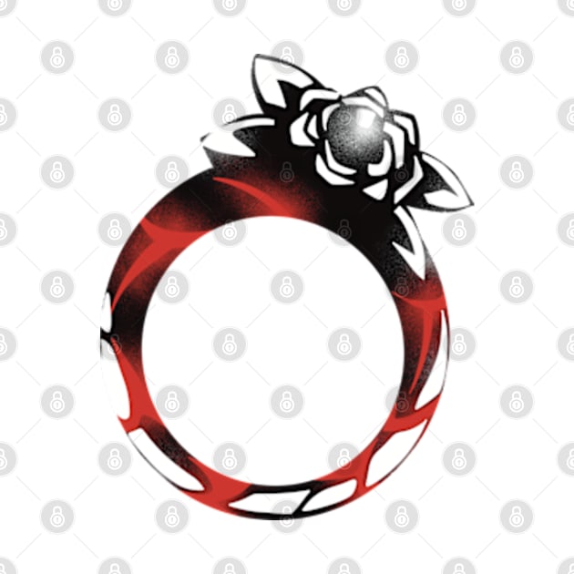 Rose Oriana Ring - The Eminence in Shadow Season 2 or Kage no Jitsuryokusha ni Naritakute 2nd Season Anime and Manga - Black and White Icons Vector - December Fall 2023 TEIS45 by Animangapoi