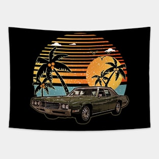 Ford Thunderbird 1971 car sunset Tapestry