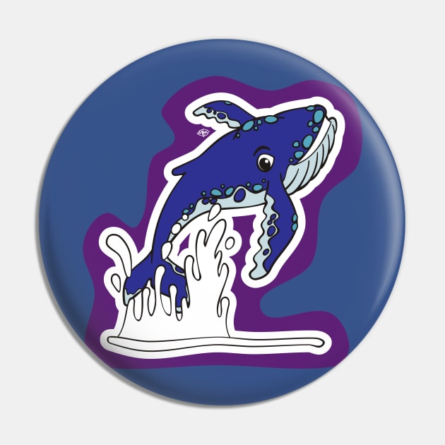 Jumping Whale Pin by MBK