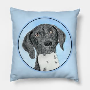 German Shorthaired Pointer Painting - Original Art Pillow