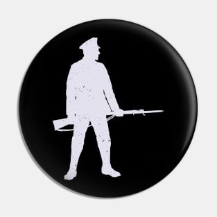 WW1 British Soldier Silhouette Pin