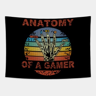 Anatomy of a Gamer Hand Skeleton Tapestry