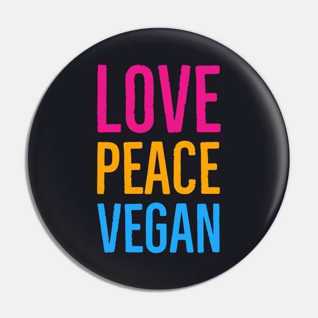 Love Peace Vegan Pin by Suzhi Q