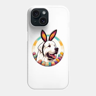 Great Pyrenees Enjoys Easter with Bunny Ears Delight Phone Case