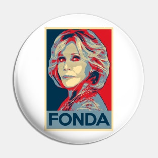 Jane Fonda Political Poster Pin