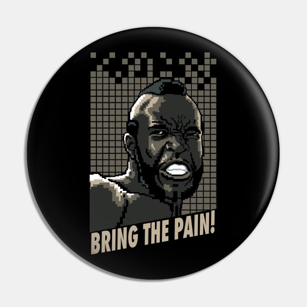 Clubber Lang Brings The Pain-16 Bit Pin by BlackActionTeesOnDemand