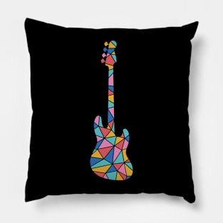 Geometric Colorful Bass Guitar Pillow