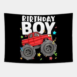 Kids Birthday Boy  Truck Birthday Theme Toddler Kids Girls Tapestry