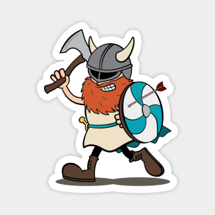 Viking Berserker Cartoon (Player 5 / teal) Magnet