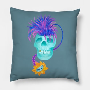 Succulent Skull Pillow