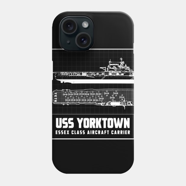 USS YORKTOWN Phone Case by theanomalius_merch