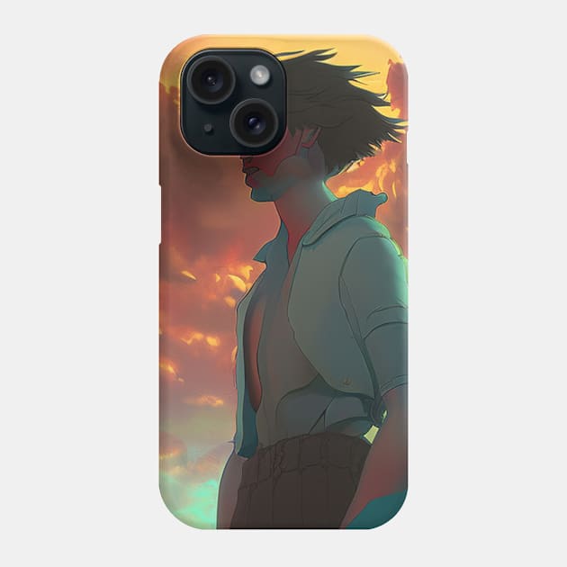 Man in deep thought Phone Case by cornelliusy