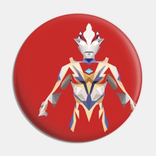 Ultraman Mebius Phoenix Brave (Low Poly Style) Pin