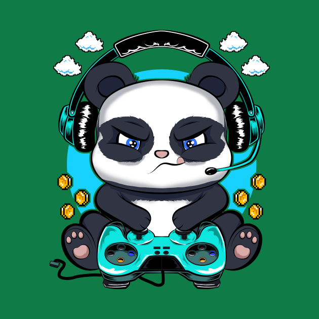 panda gamer, game addicts by the house of parodies