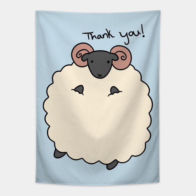 Thank You Ram Tapestry by saradaboru