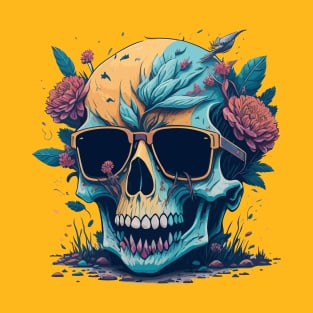 Pastel Flower Skull T-Shirt