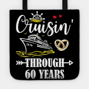 Cruising Through 60 Years Family 60th Anniversary Cruise Couple Tote