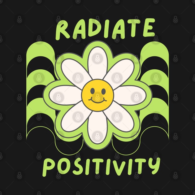 Radiate Positivity Cute Smiley With Positive and happy vibes by Artist usha