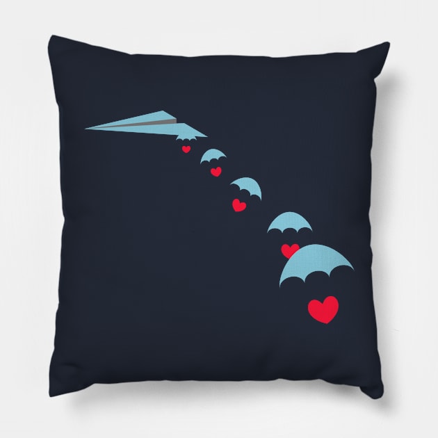 Love Skydiver Pillow by schlag.art