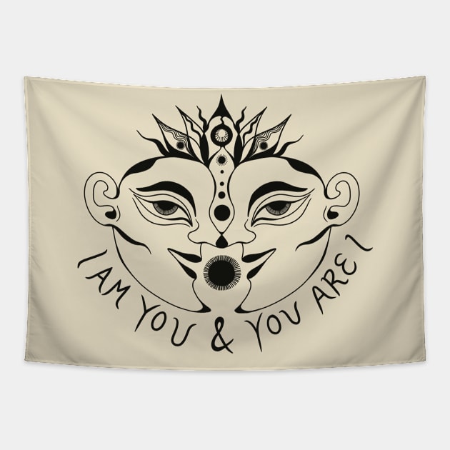 I AM YOU & YOU ARE I Tapestry by Peach Melt