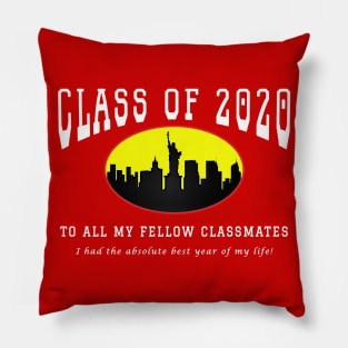 Class of 2020 - Red, Yellow and White Colors Pillow