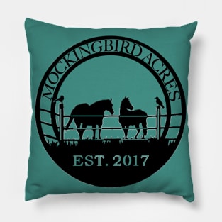 Mockingbird Acres Farm Logo Pillow