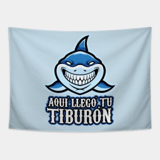 Aqui llego tu tiburon - Tiktok meme Tapestry