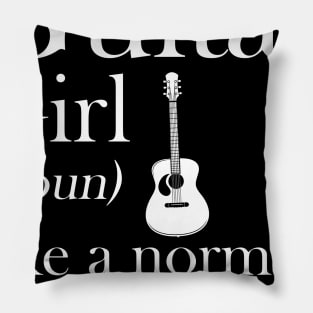 Guitar Girl Like A Normal Girl But So Much Louder Pillow