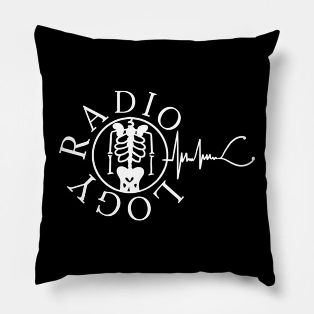 Radiology art illustration for radiologists Pillow by Mermaidssparkle