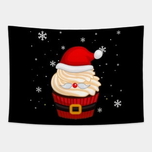 Cute Santa Cupcake Christmas Tapestry