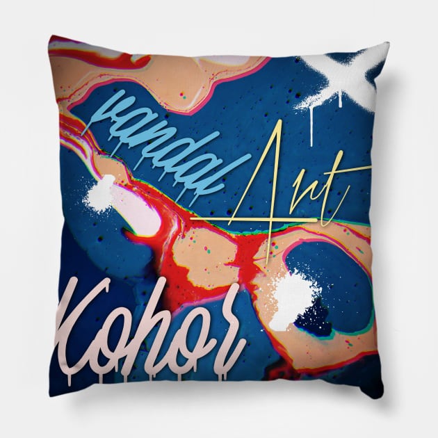 Graffiti Wall Art Pillow by KohorArt