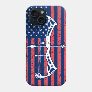 American Flag Hunter Archer Men Patriotic Bow Hunting Phone Case