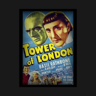 Tower Of London - 1939 Film Release Promotional Poster. T-Shirt