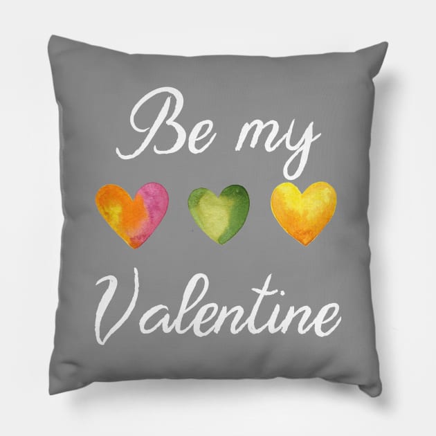 Be my Valentine - hearts Pillow by Unelmoija