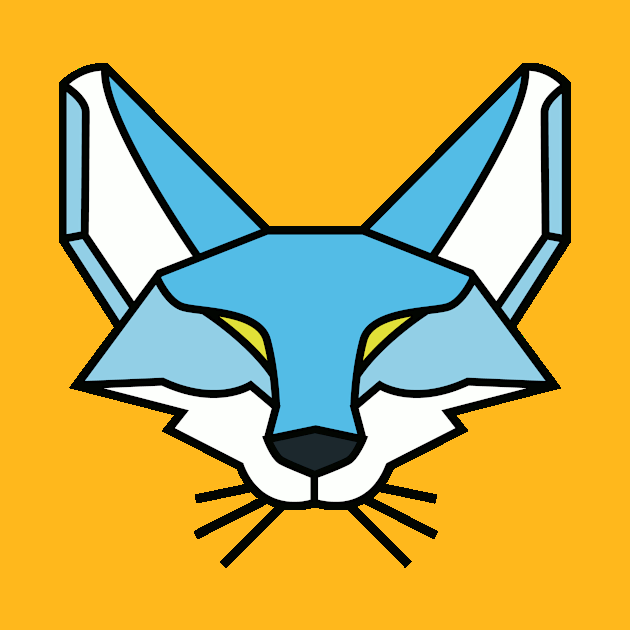 Geometric Blue Fox by Soomz