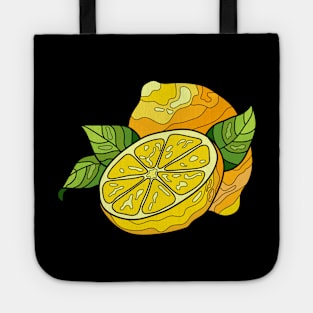 Lemon And Slices Of Lemon Cartoon Tote