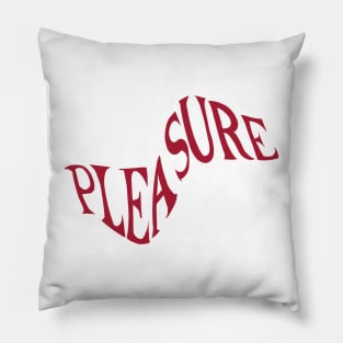 pleasure red minimal sticker sexy woman Pillow