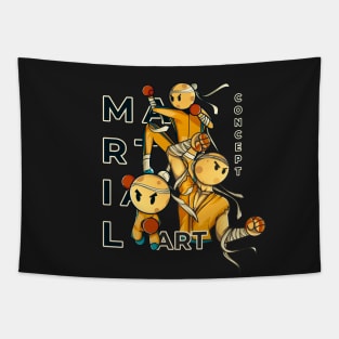 Fighters cartoon character Tapestry