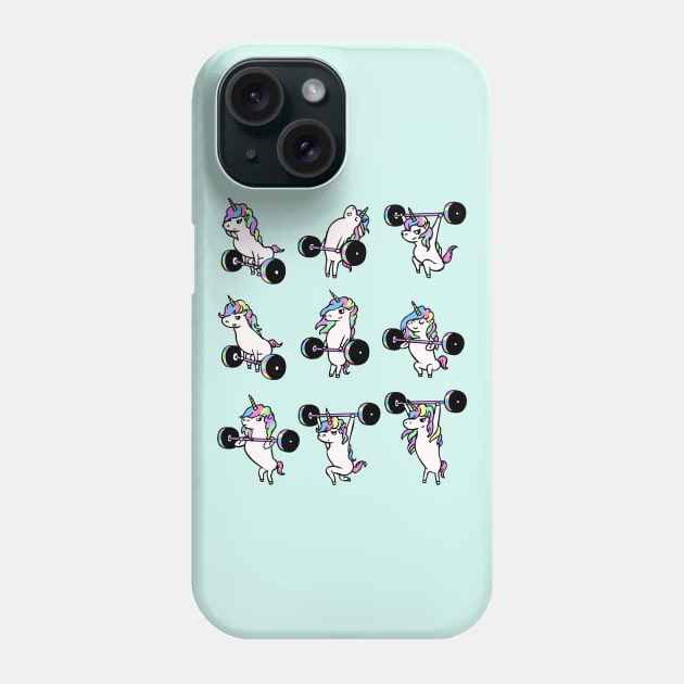 OLYMPIC LIFTING Unicorn Phone Case by huebucket