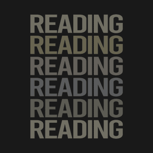 Gray Text Art Reading T-Shirt