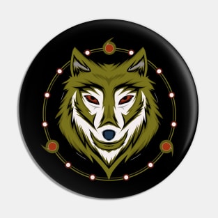 Wolf face design Pin