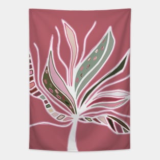 Abstract Colorful Spiky Tropical Plant Tapestry