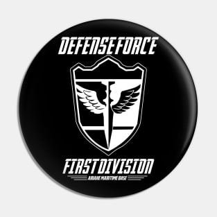 KAIJU No 8: DEFENSE FORCE FIRST DIVISION (WHITE) Pin