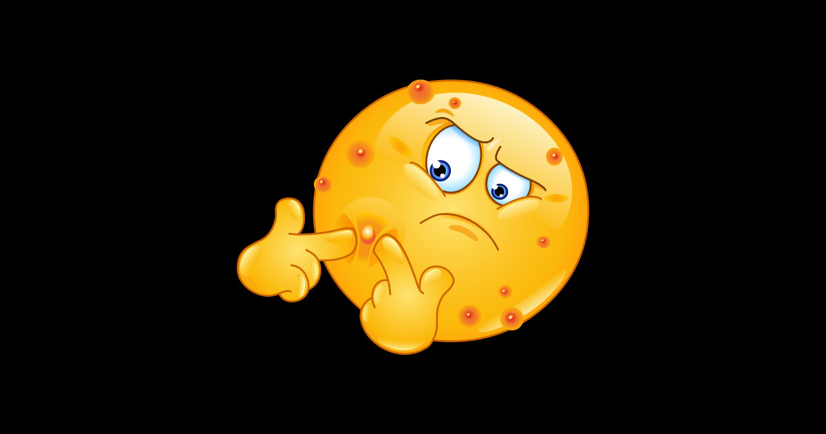 Squeezing Pimple Emoji Emoji Sticker TeePublic