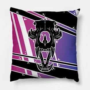 Bi Pride Skull - Bear Pillow