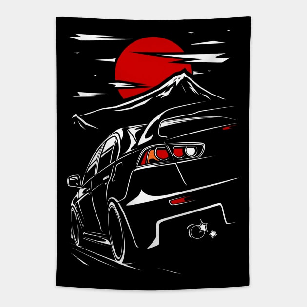 Mitsubishi Lancer Evo X Tapestry by racingfactory