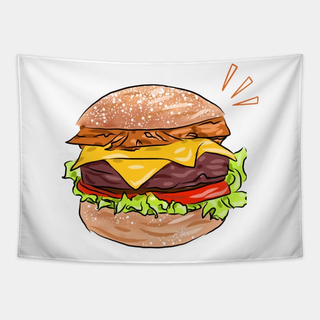Delicious Burger Tapestry by Tees4Teens