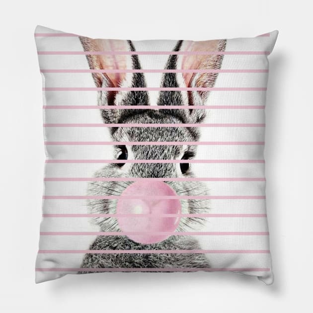 sweet bunny Pillow by artichokedesignerstore