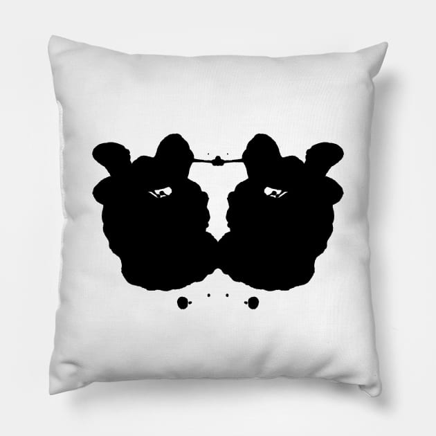 Rorschach - Inkblot test #14 Pillow by monkeysoup