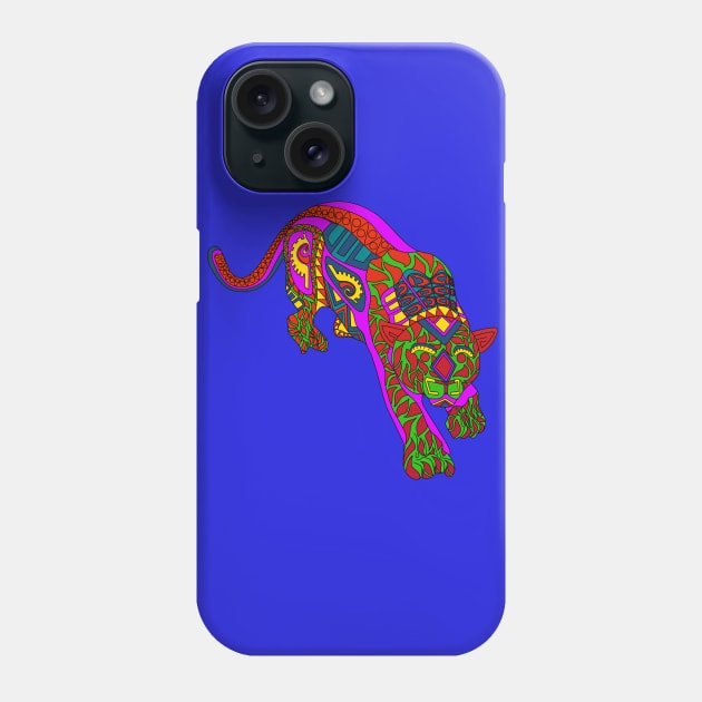 mandala king cougar ecopop Phone Case by jorge_lebeau